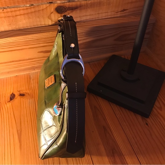 Dooney & Bourke Green Leather Shoulder Bag, EUC, 14” x 9” - Picture 4 of 15